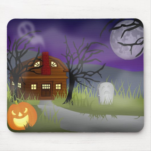 De Halloween Fog - Muismat (Voorkant)