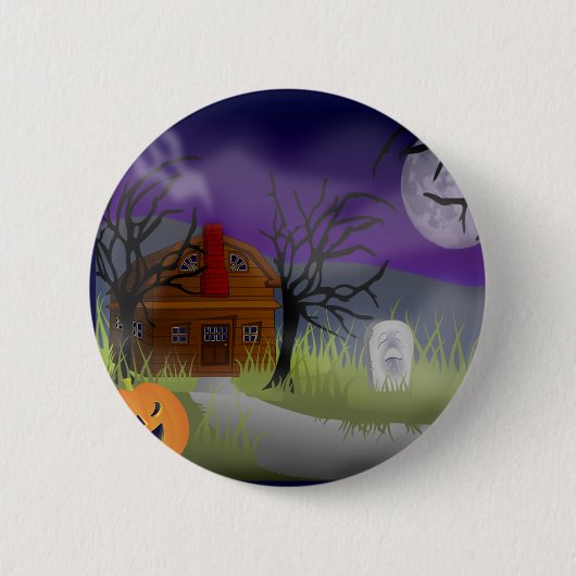 De Halloween Fog - Ronde Button 5,7 Cm (Voorkant)