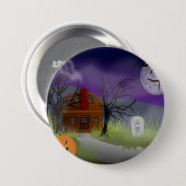 De Halloween Fog - Ronde Button 7,6 Cm (Voorkant /achterkant)