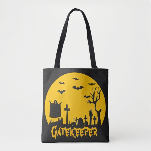De Halloween Gatekeeper Canvas tas (Voorkant)