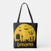De Halloween Gatekeeper Canvas tas (Achterkant)