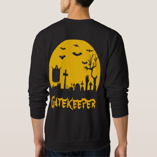 De Halloween Gatekeeper Mannen Hoodie Trui (Achterkant)