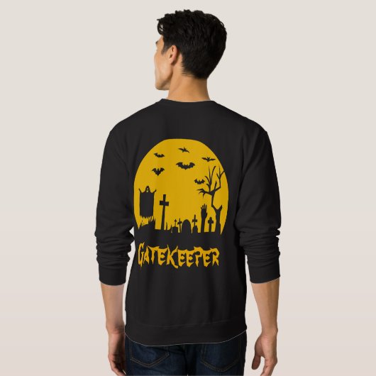 De Halloween Gatekeeper Mannen Hoodie Trui (Achterkant volledig)