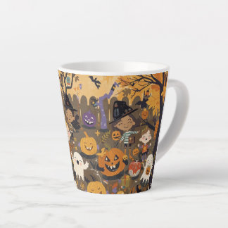 De halloween kinderfeest latte mok