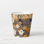 De halloween kinderfeest latte mok (Voorkant)