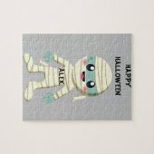 DE HALLOWEEN "MUMMY" KINDER GEPUBLICEERD. LEGPUZZEL (Horizontaal)