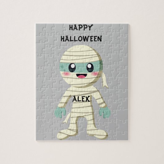 DE HALLOWEEN "MUMMY" KINDER GEPUBLICEERD. LEGPUZZEL (Verticaal)