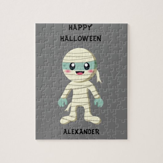 DE HALLOWEEN "MUMMY" KINDER GEPUBLICEERD. LEGPUZZEL (Verticaal)
