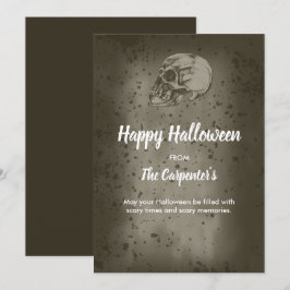 De Halloween-schedel Feestdagenkaart