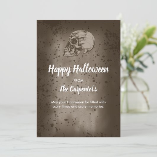 De Halloween schedel Kaart (Staand voorkant)