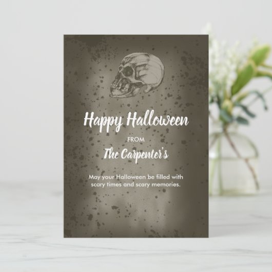 De Halloween schedel Kaart (Staand voorkant)