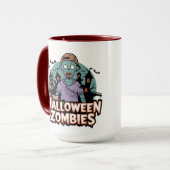 De Halloween Zombie House Mok (Voorkant links)