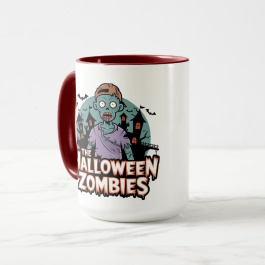 De Halloween Zombie House Mok (Voorkant links)