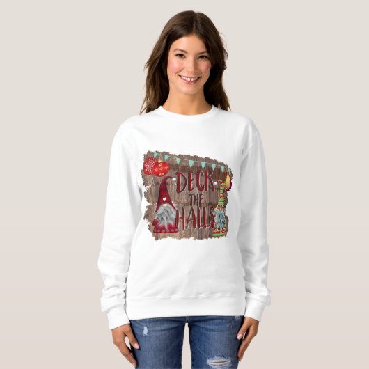 De Halls Gnomes en Baubles decimeren Trui (Voorkant volledig)