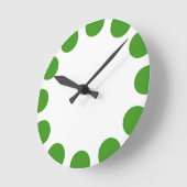 De Halve maan van de kleur - Avocado Groen met Wit Ronde Klok (Hoek)