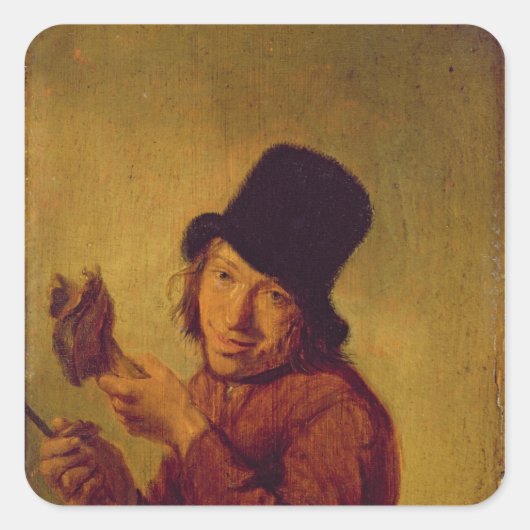 De Ham Eater Vierkante Sticker (Voorkant)