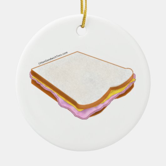 De Ham Sandwich Keramisch Ornament (Voorkant)