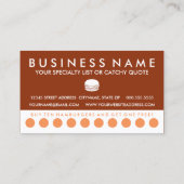 de hamburgerverbinding (aanpasbare kleur) visitekaartje (Achterkant)