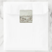 De Hameau, Petit Trianon, 1786 Vierkante Sticker (Tas)