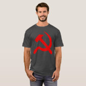 De hamer en sikkel (rood) t-shirt (Voorkant volledig)