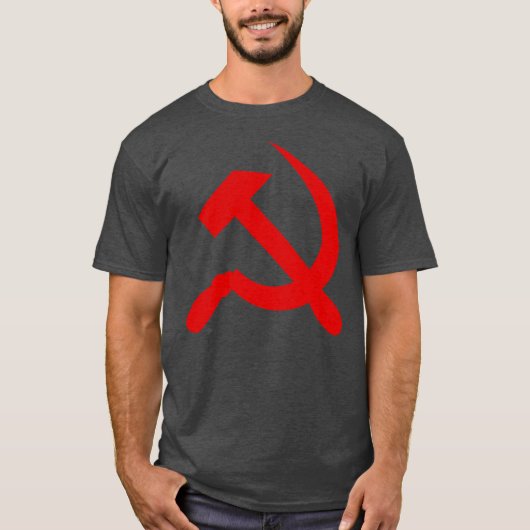 De hamer en sikkel (rood) t-shirt (Voorkant)