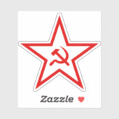 De hamer en sikkel ster (rood) sticker (Vel)