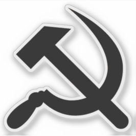 De hamer en sikkel (zwart) sticker