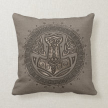 De hamer van Thor Beige Leather en goud