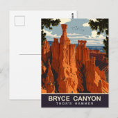 De Hamer van Thor, Bryce Canyon, Utah, Reizen Briefkaart (Voorkant / Achterkant)