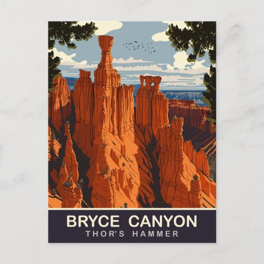 De Hamer van Thor, Bryce Canyon, Utah, Reizen Briefkaart (Voorkant)