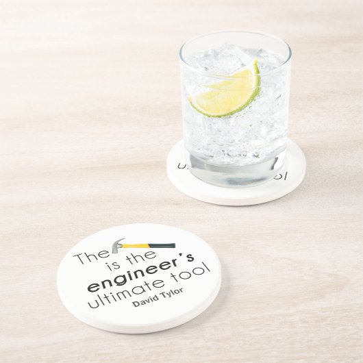 De hamer zandsteen onderzetter (Zijkant)