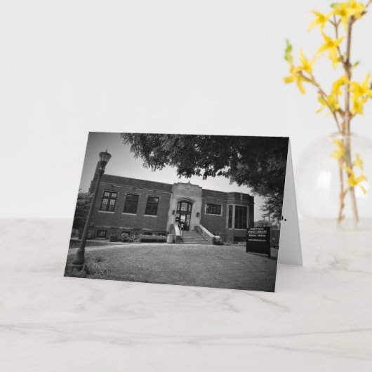 "De Hamilne Midway Library" Feliciterende Kaart (Gele Bloem)