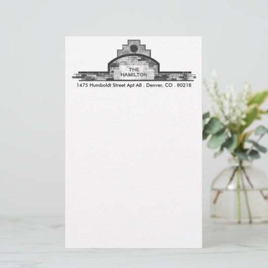 de hamilton briefpapier (Staand voorkant)