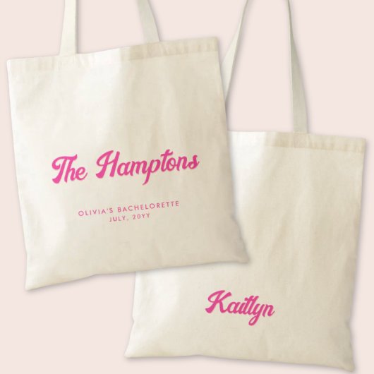De Hamptons Bachelorette Party gepersonaliseerd Ta Tote Bag