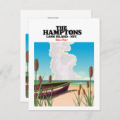 De Hamptons Long Island NYC, reisposter. (Voorkant / Achterkant)