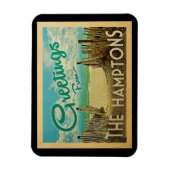 De Hamptons Magnet Beach Vintage Travel Magneet (Verticaal)