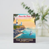 De Hamptons New York Kust Trouw Uitnodiging (Staand voorkant)