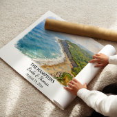 De Hamptons New York Poster, Aquarel, Op Maat Poster