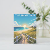 De Hamptons New York Reis Briefkaart (Staand voorkant)