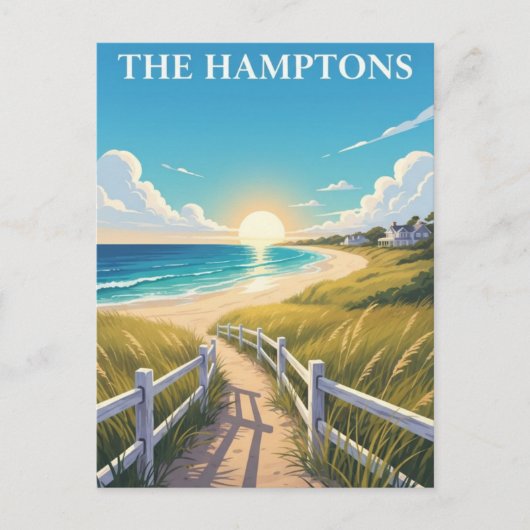 De Hamptons New York Reis Briefkaart (Voorkant)