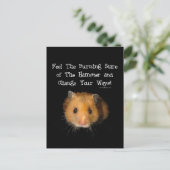 De hamster briefkaart (Staand voorkant)