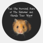 De hamster ronde sticker (Voorkant)