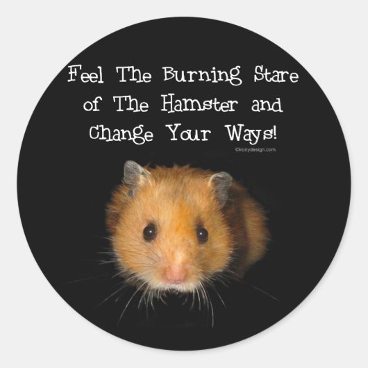 De hamster ronde sticker (Voorkant)