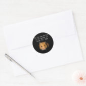 De hamster ronde sticker (Envelop)