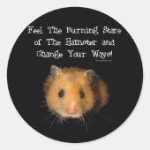 De hamster ronde sticker (Voorkant)