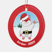 De Hamster van Kerstmis Keramisch Ornament (Links)