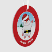 De Hamster van Kerstmis Ornament (voorkant)