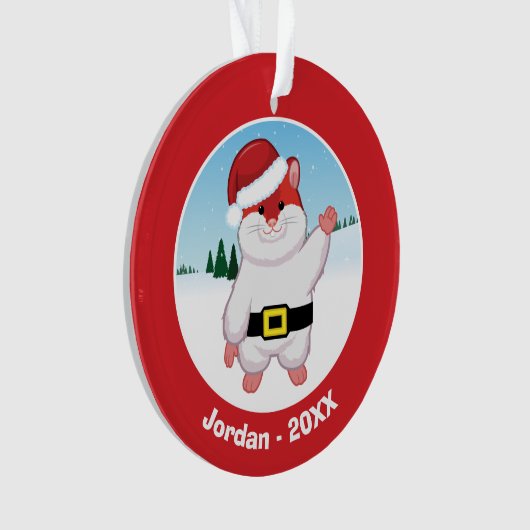 De Hamster van Kerstmis Ornament (voorkant)