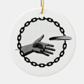 De hand die uitsteekt keramisch ornament (Voorkant)