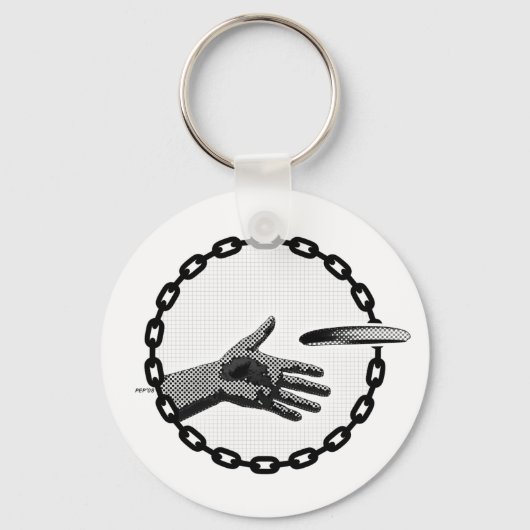 De hand die uitsteekt sleutelhanger (Voorkant)